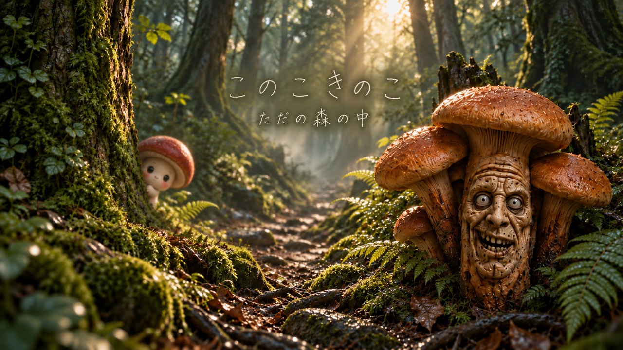 このこきのこ — ちょっぴり不気味な、癒しの森